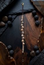 Bransoletka pleciona z koralowcem Fossil - obrazek 3